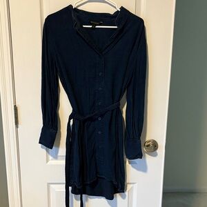 Banana Republic Dark Blue Long Sleeve Dress